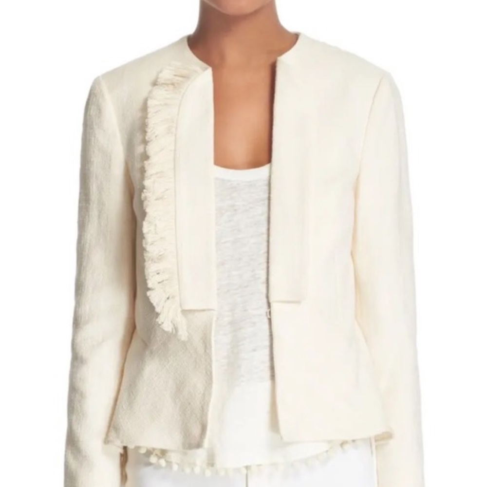 Cream Derek Lam 10 Crosby Fringe Blazer